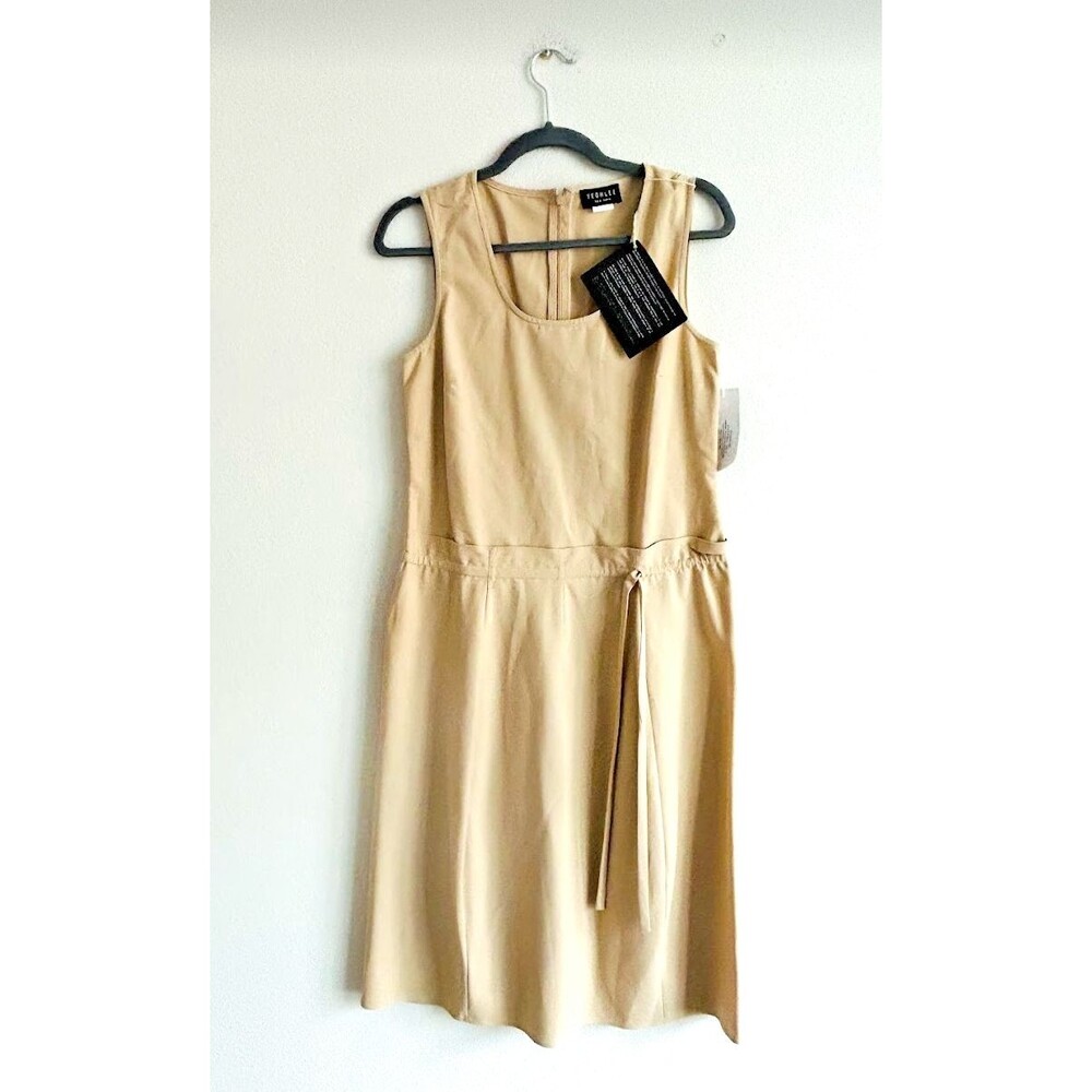 YEOHLEE Sleeveless Tie-Waist Midi Dress, Tan/Beige